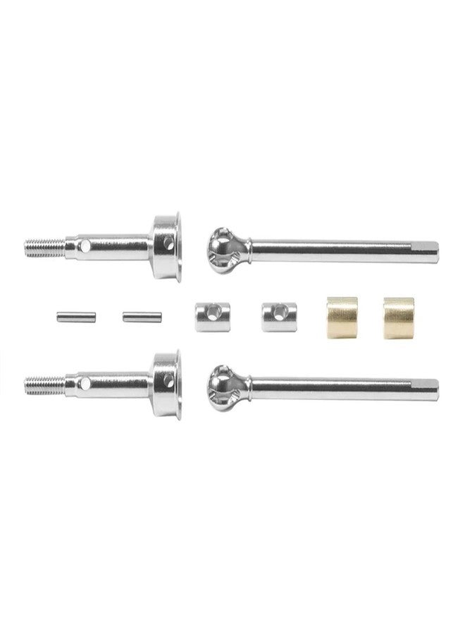 VNUHV Steel Front Rear Axle Shafts 5mm Extended +2mm Thread Longer Driveshaft for 1/18 RC Crawler Car TRX4M Upgrade Parts (Silver) - Image 3